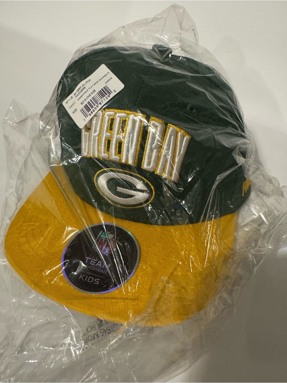 NFL Green Bay Packers Youth Green and Gold Kids Hat